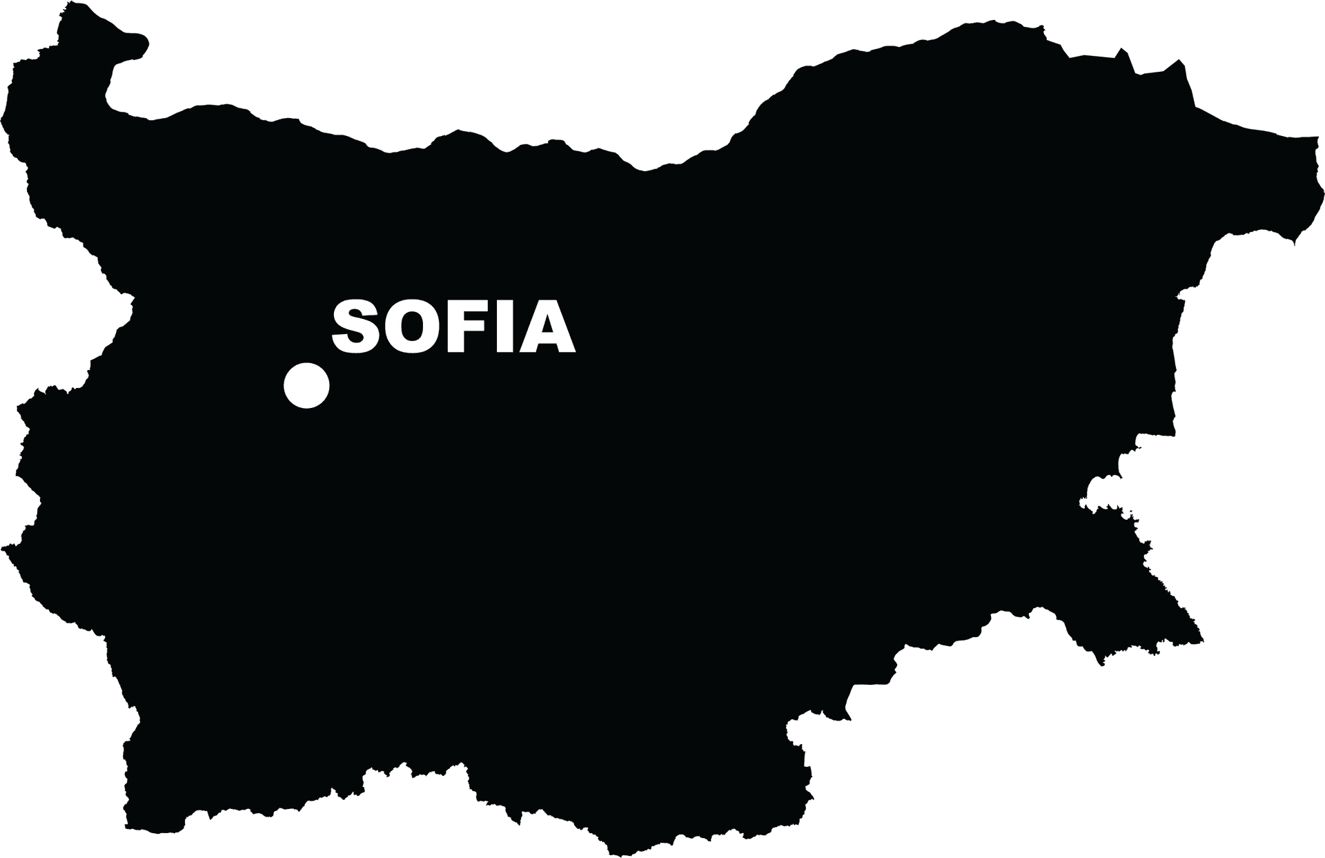 Графика на карта на България с отбелязана София, представляваща българските корени на ZurichSofia